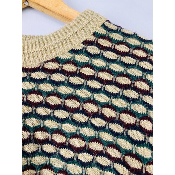 Vintage Jantzen Classics Size XL Men's Geometric Pattern Crewneck Sweater, 90s - Picture 5 of 9